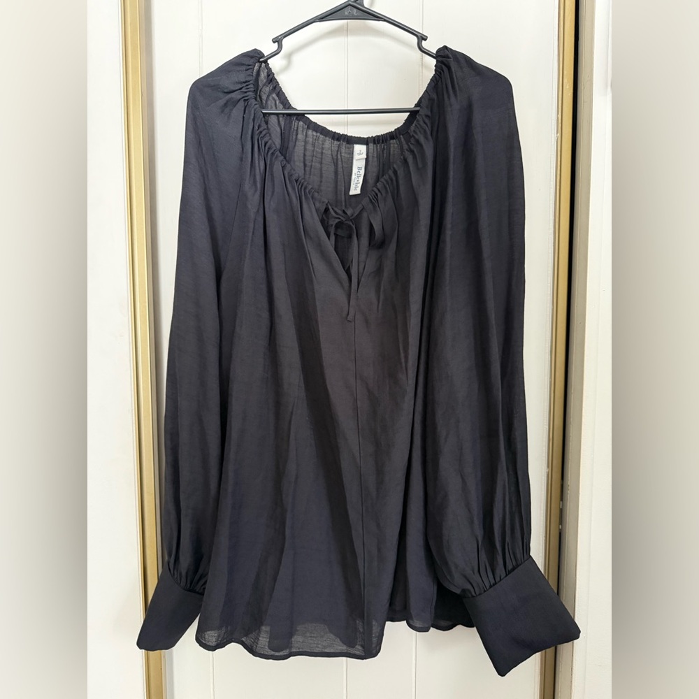 NWOT Torrid Belle Isle Tie Neck Big Cuff Blouse size 2